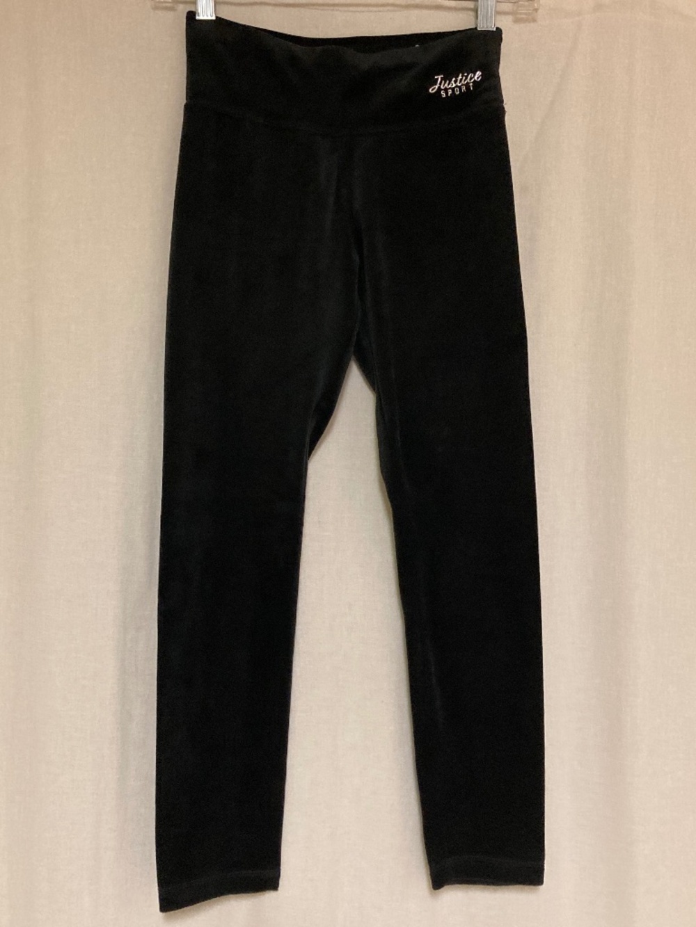 Girls Justice Velour Leggings Black Size Medium